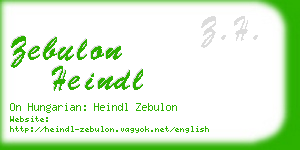 zebulon heindl business card